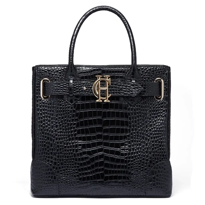 Holland Cooper The Brompton Tote - Black Croc
